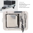 thumbnail image 4 of RV Toolbox Paddle Lock, Mirror Polished Tool Box Latch 5.5x4.3in Easy Install with Keys Gasket for Caravan Truck RV Vehicles Toolbox, 4 of 7