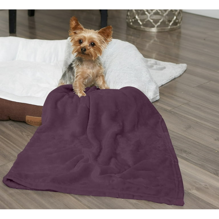 SB Pet Blanket for Large Small Dogs and Cats Solid Plush Flannel