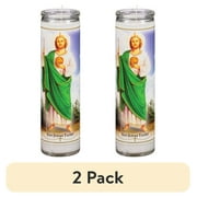 (2 pack) Rosary San Judas White Candle