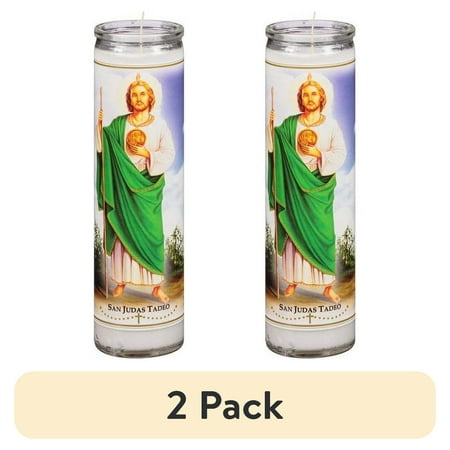 (2 pack) Rosary San Judas White Candle