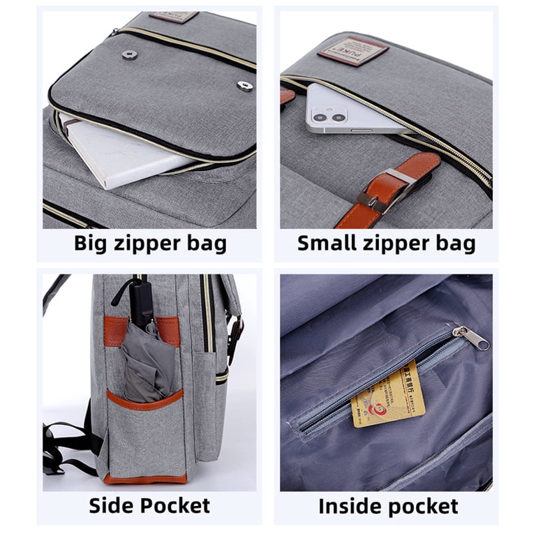 Vintage Laptop Backpack, College Bag with USB Charging Port  display picture 1