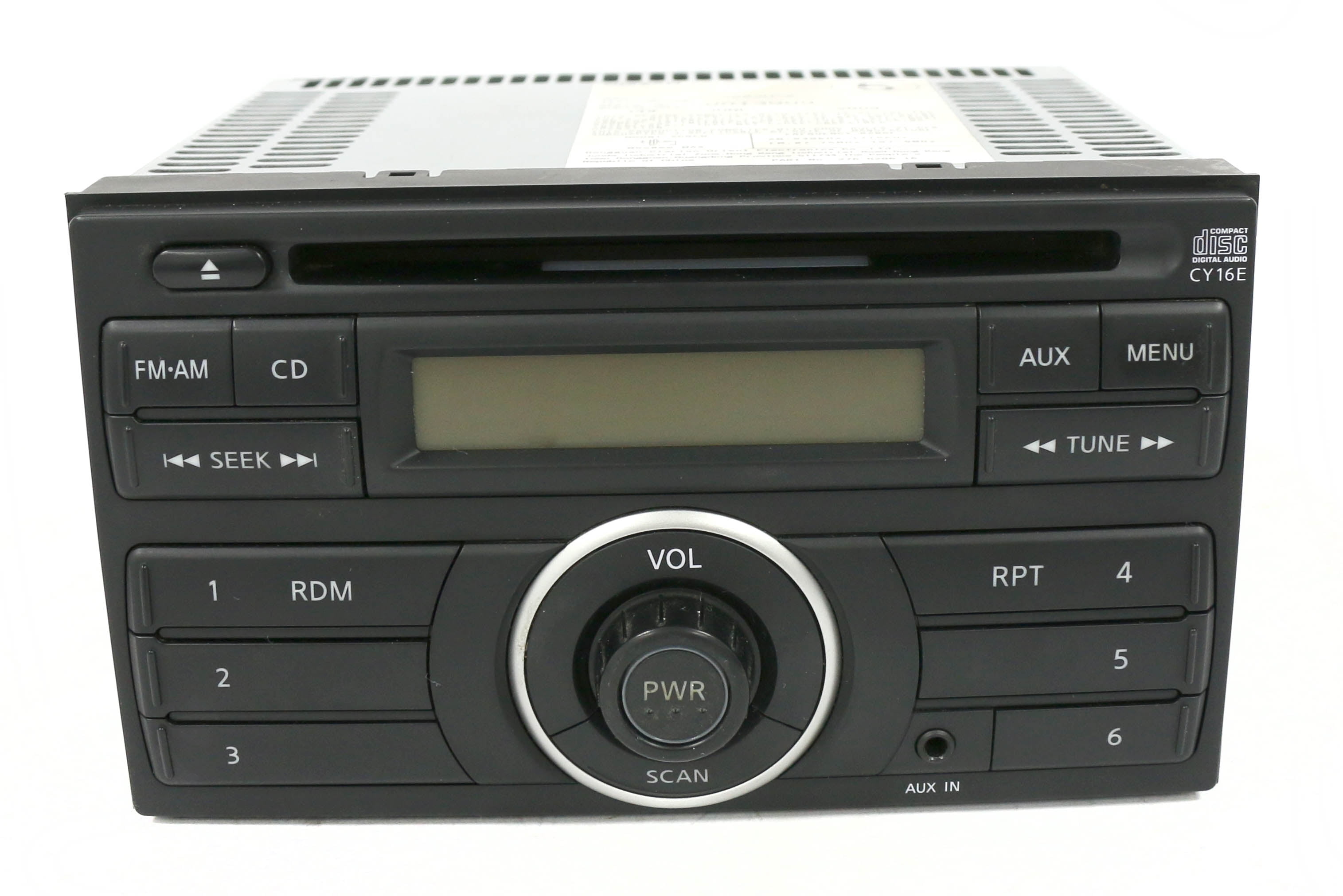Restored 2009-14 Nissan Cube Receiver AM FM CD Aux 281851FC0B Face Code CY16E (Refurbished)