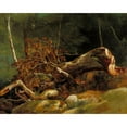 thumbnail image 2 of Achille Etna Michallon 14x12 Black Ornate Wood Framed Double Matted Museum Art Print Titled: The Fallen Branch, Fontainebleau (C. 1816), 2 of 5