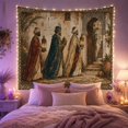 thumbnail image 2 of Three Regal Figures With Often Identified As Three, Mystical Fantasy for Space Lovers, Galaxy Room Decor, Housewarming Gift, Tapestry Wall Hanging for Bedroom and Dorm, 2 of 7