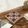 thumbnail image 3 of Parisloft Dog Themed Wood Tic Tac Toe Board Game Wood Tabletop Decor,  Decorative Cofee Tabletop Game - 11.75 x 11.75 Inch, 3 of 10