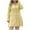 Yellow, variant on Lovskoo 2024 Sweater Dress for Women Casual V-Neck Woolen Dress with Waistband Slim Large Size Dress Brown
