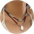thumbnail image 1 of HAHDAXIA Collier Coquillage pour Femmes Été Collier Surfeur Collier Ras du Cou Superposé Collier Tortue Boho Pendentif Étoile de Mer Cadeaux, 1 of 6