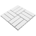 thumbnail image 6 of vidaXL Decking Tiles 30 pcs White 11.8"x11.8" Solid Wood Acacia, 6 of 6