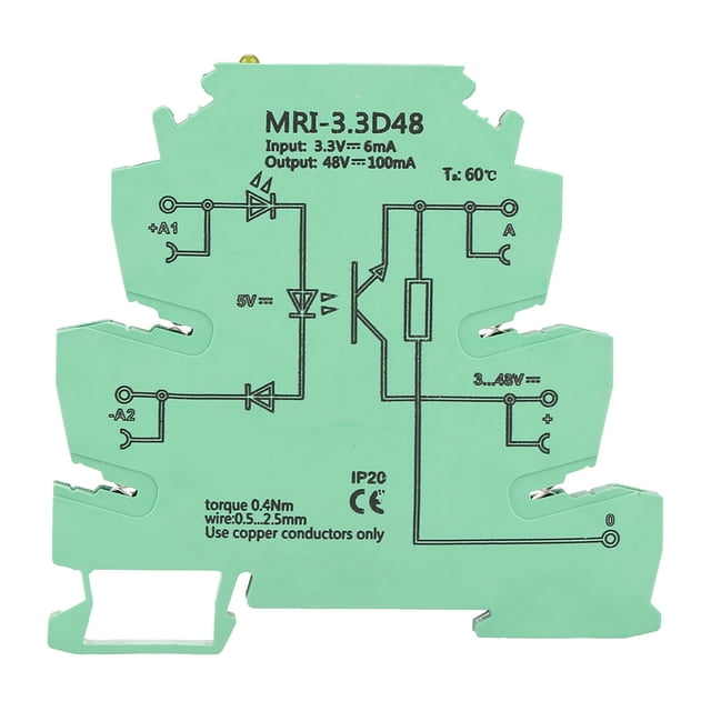 Ultra-mince Relais PLC, Module de Relais PLC Conduit Indication Entrée 3.3VDC Sortie 3-48VDC pour Régulateur de Tension pour Caméra de Pont