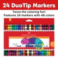 thumbnail image 2 of Faber-Castell DuoTip Washable Markers - 24 Markers, 48 Colors, 2 of 6