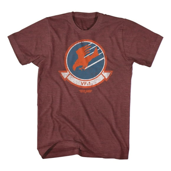 Top Gun Vaw110 Vintage Maroon Heather Adult T-Shirt