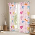 thumbnail image 3 of Manfei Colorful Bow Curtains Pack of 2 (42x84), Kawaii Princess Black Out Curtains, Cartoon Ribbon Blackout Curtains for Bedroom, Ultra Soft Bedroom Decor, 3 of 6