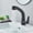 Black, variant on Extendable Lift Basin Faucet with Flexible Pull Out Sprayer Deck Mounted Bathroom Sink Mixer Taps Dual Modes Nozzle for Farmhouse, RV, Bar Sinks,Black