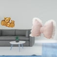 thumbnail image 2 of Figura de cerdo con lazo, cojín moderno de resina con forma de animal, ideal para estantería, sofá, entrada, centro de mesa, mesita de noche, estudio,, 2 of 8