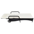 thumbnail image 2 of vidaXL Sun Lounger with Cushion & Wheels Poly Rattan Black, 2 of 4