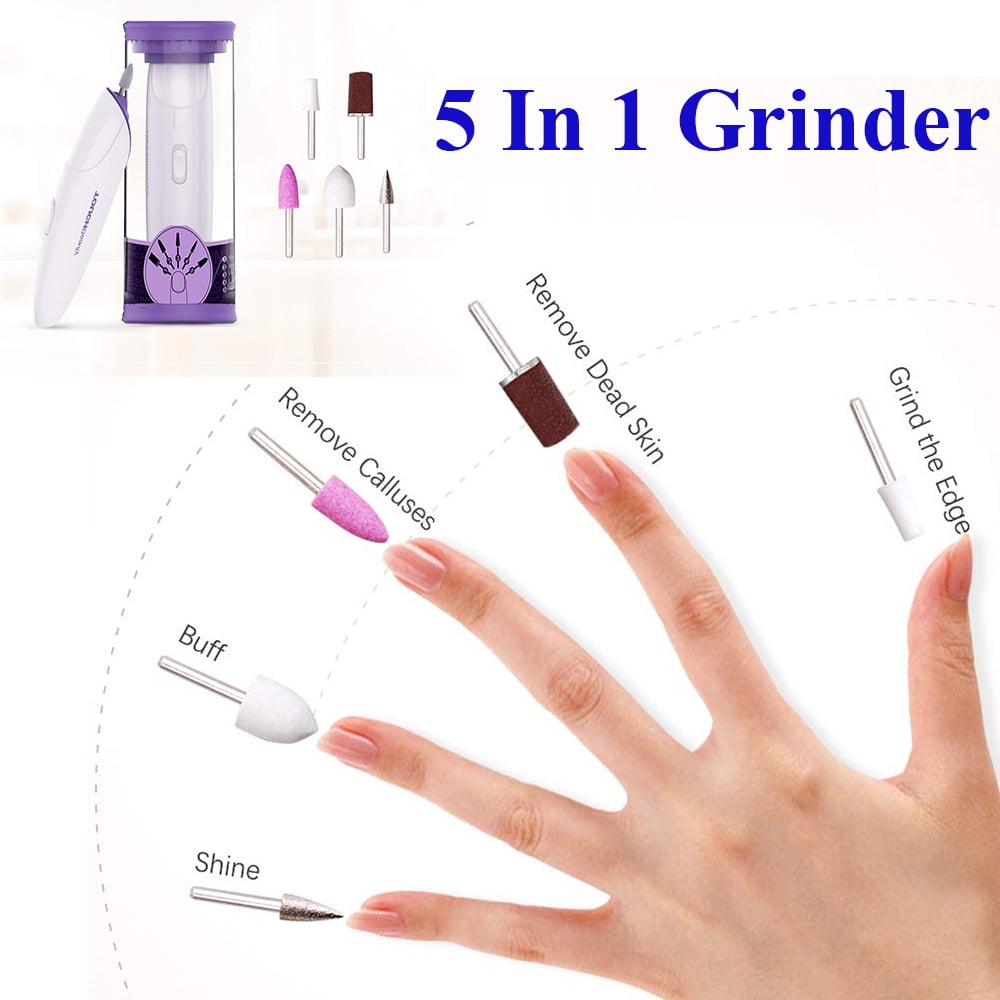 TOUCHBeauty 5 In 1 Electric Manicure & Pedicure Nail Drill File Set
