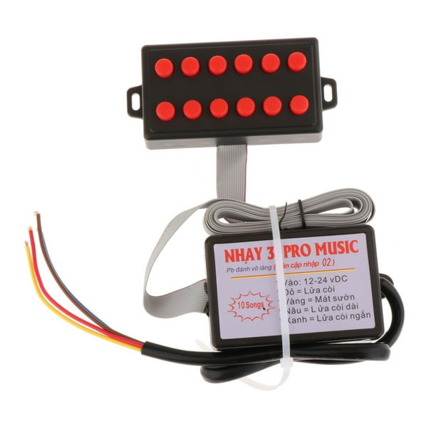 Controlador de bocina de automóvil, reemplazo conveniente, resistente al agua, varios efectos de sonido para 10 sonido