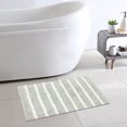 thumbnail image 3 of Mineral Spring Spa Luxe Stripe Polyester Tufted Bath Rug, Restoration Green, 20" x 32", 3 of 7