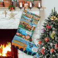thumbnail image 1 of ¡Corre, Charlie Brown! (2) Tema: Calcetines de Navidad, fino lino blanco para colgar en escaleras y chimenea, decoración navideña para el hogar, regalo de Navidad. 54cm × 38cm, 1 of 5