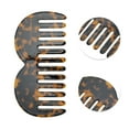 thumbnail image 2 of Unique Bargains 1 Pc M-shaped Marble Wide Tooth Comb Brown Acetate Sheet, 2 of 5
