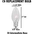 thumbnail image 3 of Novelty Lights 25 Pack C9 Outdoor String Light Christmas Replacement Bulbs, Pink, E17/C9 Base, 7 Watt, 3 of 7