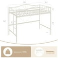 thumbnail image 2 of COZONY White Heavy Duty Metal Loft Bed w/ Ladder & Safety Guardrail, Twin Size Space Saving Design, 2 of 7