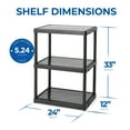 thumbnail image 2 of Gracious Living 3 Shelf Set Height Light Duty Storage Unit, 3 Pack, Black, 2 of 11