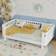 thumbnail image 6 of Mirightone Twin Size Montessori Bed with Guardrails and Removable Side Rails, Low to Ground Wood Bed Frame, 6 of 8