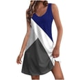 thumbnail image 1 of Vestido de Verano para Mujeres sin Mangas Cuello en V con Impresión de Bolsillo, Vestido Casual para Uso Diario Y de Fiesta, 1 of 6