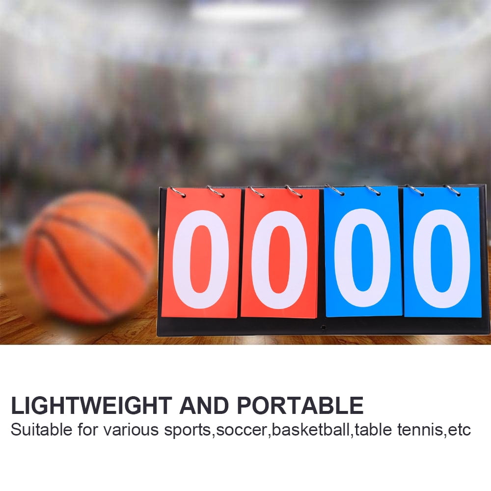 Tableau De Bord Sportif INHEMING – 2 Chiffres, Flip Score Rouge/bleu, Pour Basket, Foot, Volleyball…