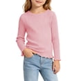 thumbnail image 2 of Nugftut Toddler Girls Thermal Tops Ruffled Crew Neck Base Layer Thermal Tops Warm Thermal Shirts Size 9-12 Months, 2 of 6