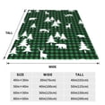 thumbnail image 3 of Bingfone Christmas tree green plaid Print Flannel Fleece Blanket Throw Blanket for Bed,Sofa,Couch,Travel,Camping(80"x60" ), 3 of 8