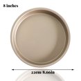 thumbnail image 5 of Pizza Pan Non-stick Round Shape Baking Tray Mold Seamless Metal Kitchen Oven Plate Bakeware, 8 Inch, 5 of 8