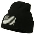 thumbnail image 2 of Silver American Flag Embroidered Beanie - Black OSFM, 2 of 5