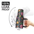thumbnail image 3 of 40oz Pioneer Flower Floral Print Pattern Insulated Tumbler with Handle, BPA-Free Leak Proof Lid and Straws, Double Wall Vacuum, Hot 12h/Cold 34h, 3 of 6