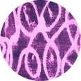 thumbnail image 1 of Ahgly Company Indoor Round Abstract Pink Modern Area Rugs, 4' Round, 1 of 4