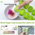 thumbnail image 3 of Bandeja para cubitos de hielo con tapa, paquete de 4, bandeja de silicona para cubitos de hielo, 56 cubitos de hielo, liberación rápida, apilable, reutilizable, 3 of 5