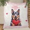 thumbnail image 3 of Happy Valentine's Day Australian Cattle Dog Brings Love Heart Quilt Blanket Heeler Lover Gifts Cozy Comforter Throw Blanket - 02028, 3 of 5