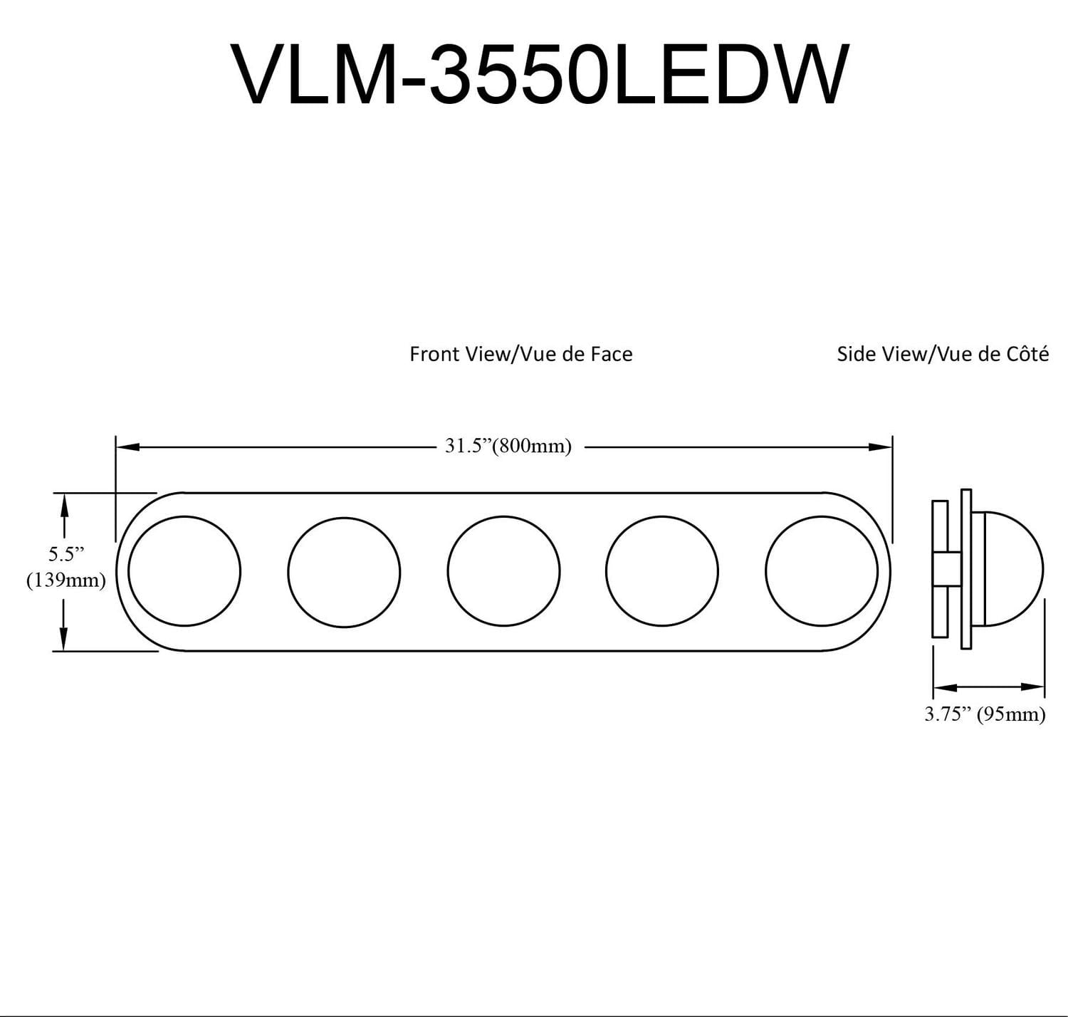 Velma Vanity - 5 Light - Aged Brass - Clear Glass