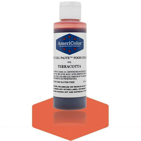 AmeriColor, Soft Gel Paste Food Color, Terracotta 4.5 oz