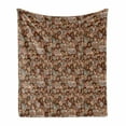 thumbnail image 1 of Hipster Soft Flannel Fleece Throw Blanket, People Faces from Different Ethnicity Racial Diversity Progressive World Pattern, Cozy Plush for Indoor and Outdoor Use, 50" x 70", Multicolor, by Ambesonne, 1 of 5
