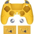 thumbnail image 2 of PlayVital Cute Demon Controller Silicone Case for ps5, Kawaii Controller Cover Gamepad Skin Protector for ps7 with Touch Pad Sticker & Thumb Grip Caps - Yellow, 2 of 9
