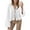 White, variant on MIXUE Boho Tops For Women Summer Solid Color V Neck Tie Front Puff Sleeve Lace Up Pullover Shirts For Women Tshirts Streetwear,Blue,M