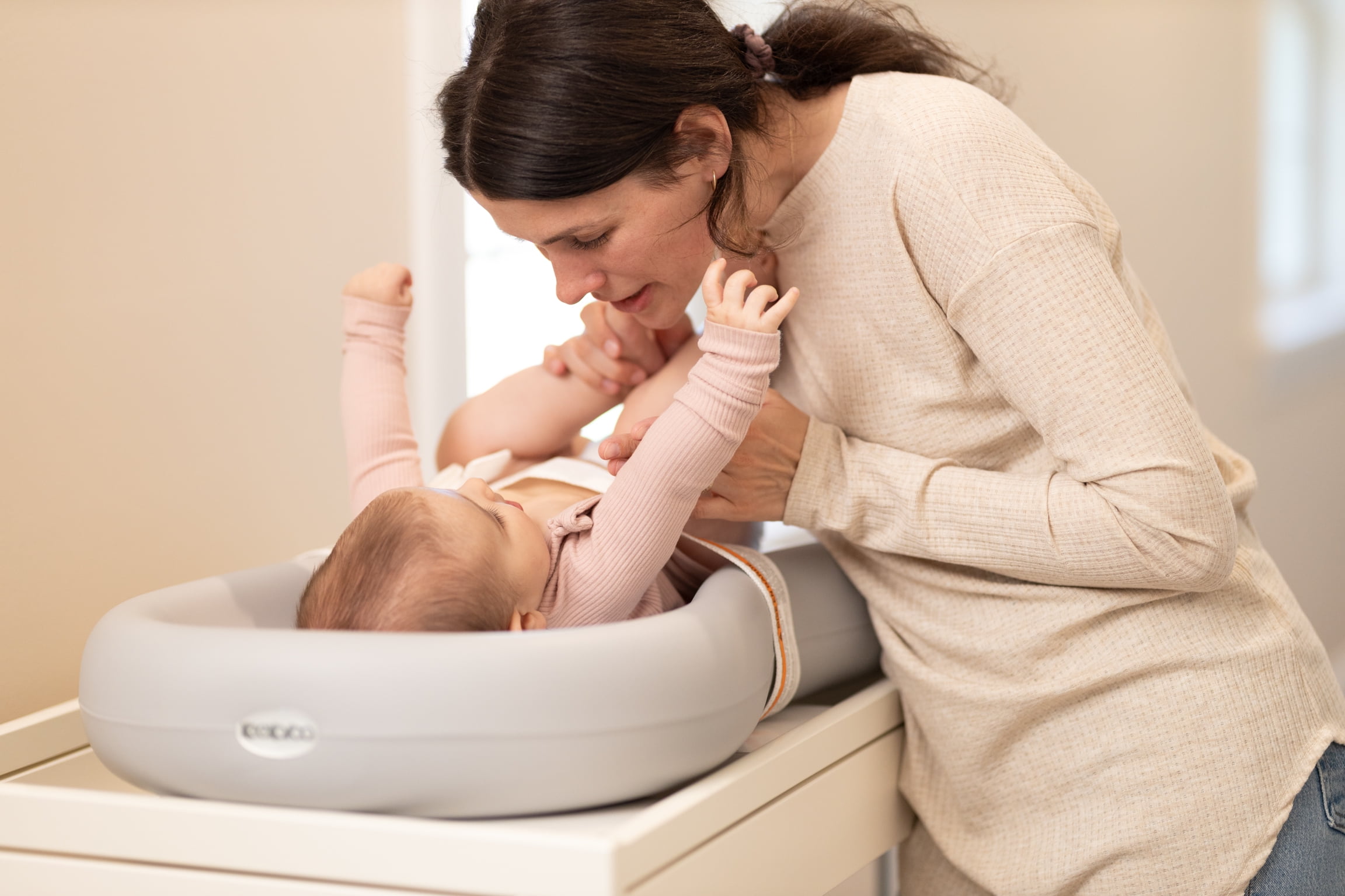 Keekaroo Peanut Diaper Changer - Gray, Comfortable, Nursery
