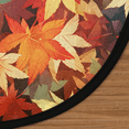 thumbnail image 3 of CURLYOOT Round Rug 3ft Maple Leaves Area Rug, Washable Circle Mat Non Slip Floor Carpet Mat, Farmhouse Soft Indoor Rugs for Entryway Living Room Dining Room Bedroom, 3 of 7