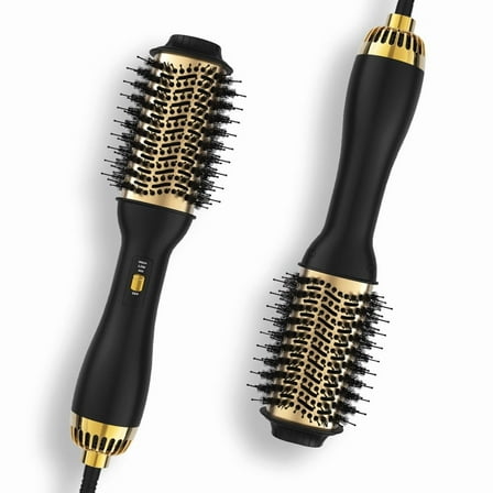 3-In-1 Hair Dryer Brush Negative Ion Hot Air Brush Fast Heating Lightweight Hair Straightening Tool
