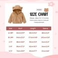 thumbnail image 2 of Usaibhir Toddler Girls Boys Fleece Jackets Double Sided Plush Zip Up Hooded Coat Solid Color Warm Winter Cute Outwear 6M-4T, 2 of 7