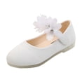 thumbnail image 2 of ITSAME Sandals for Girls, Soft Sole Cute Flower Closed Toe Kids Fashion Lightweight Princess Sandals White 13(Big Kids), 2 of 6