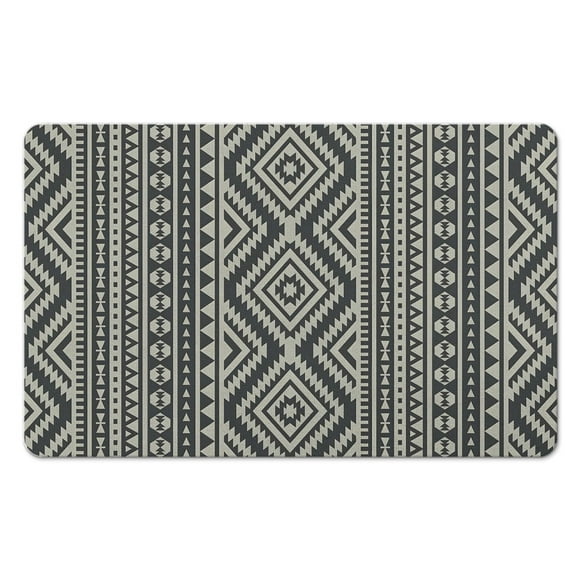 Tapis de Bain Style Tribal Superior, 20x32 Po - Antidérapant. Tapis de Bain en Microfibre Douce Lavable en Machine. Idéal pour Baignoire et Douche. Ajoute une Touche d'Élégance et de Confort à Votre Décoration de Salle de Bain