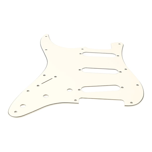 Golpeador De Guitarra, Reemplazo De Placa De Protección Contra Rayones De Blindaje De Papel De Aluminio De 11 Orificios Para Guitarra Tipo ST Con Aberturas Estándar De Material